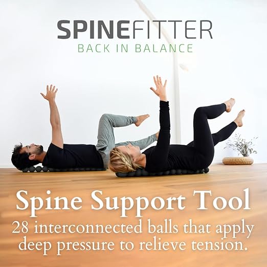 Spinefitter by Sissel, Back Stretcher, Back Cracker for Upper & Lower Back Relief, Spine Decompressor, Spinal Decompression for Back Relief, Posutre Corrector, Ideal for Pilates & Yoga, Black