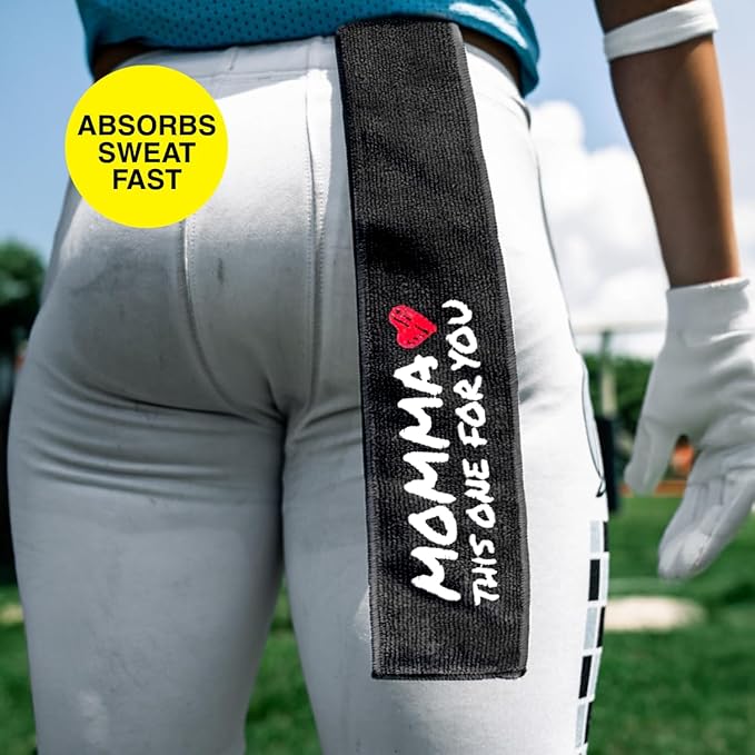 SLEEFS Momma Black Thin Football Towel
