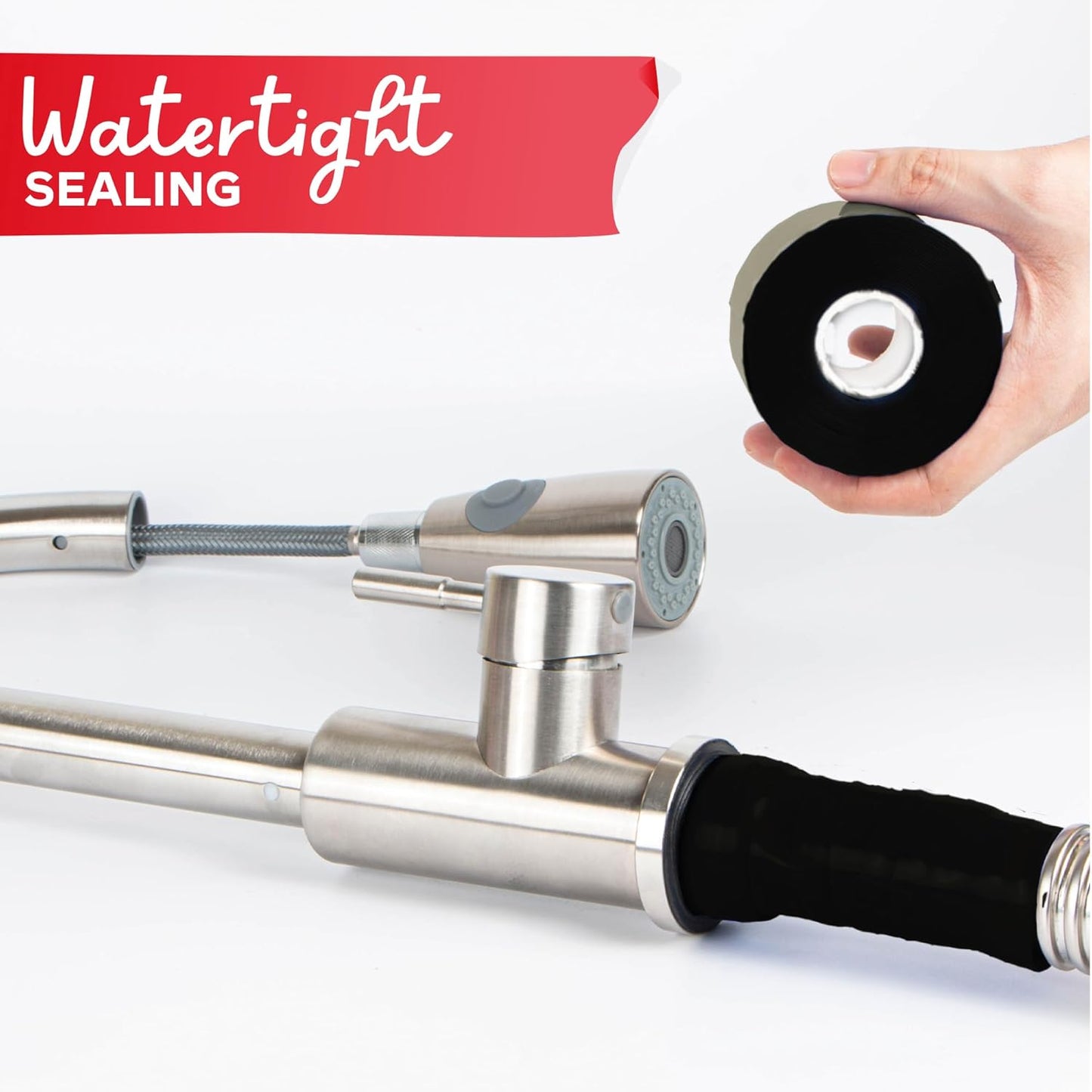 XFasten Self-fusing Silicone Tape Pro, Black, 1.5-Inch x 15-Feet, 30mils Weatherproof Silicone Rubber Sealing Tape for Outdoor Coax, Electrical Cable, Radiator Hose, Pipe Leaks and Emergency Repairs