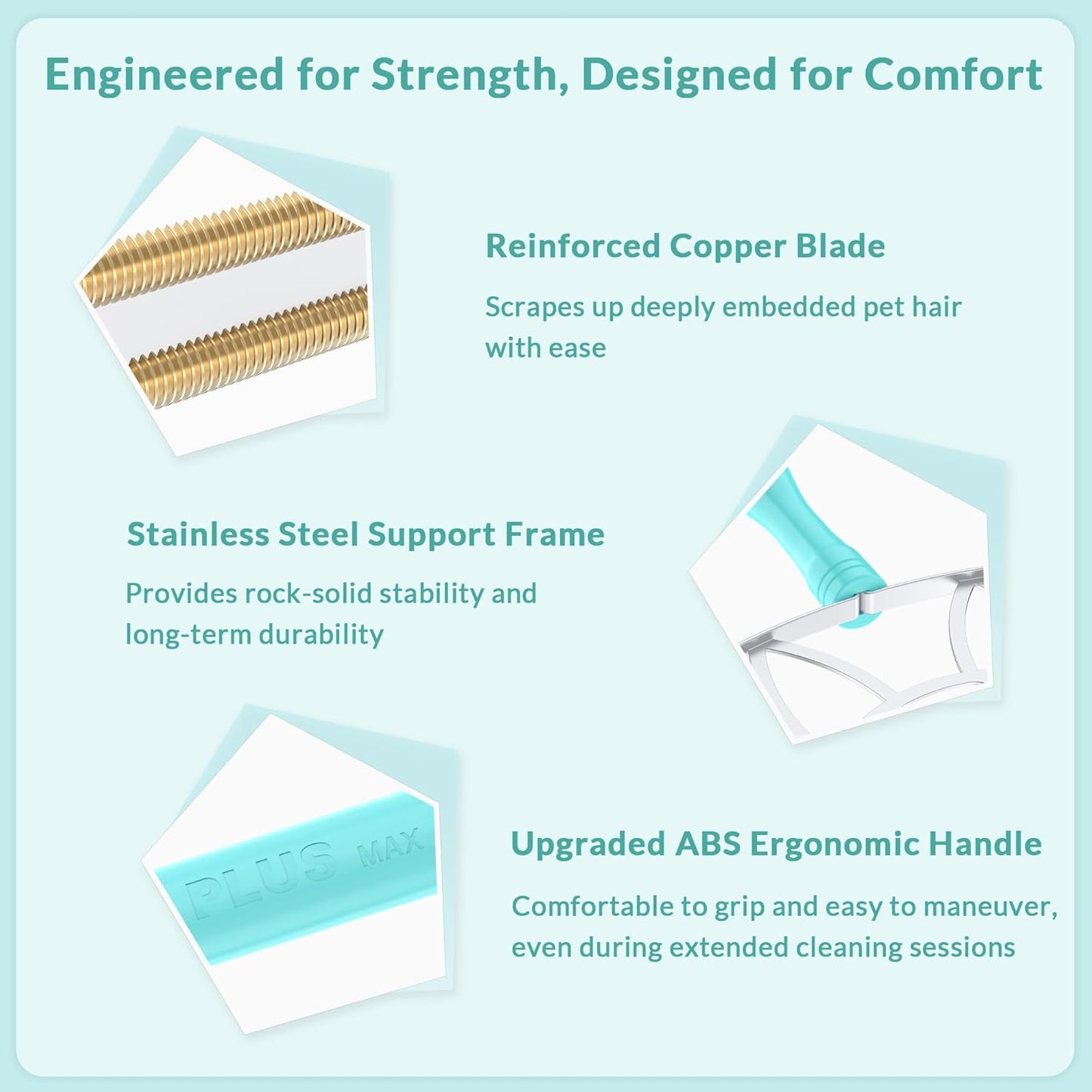 220mm-Blade-LINTPLUS Pet Hair Remover Max for Large Areas x2 Bigger Than Pro(Dog Hair Remover) - Deep Cleaner Pro Cat Hair Remover Multi Fabric Pet Hair Removal Tool&Carpet Rake