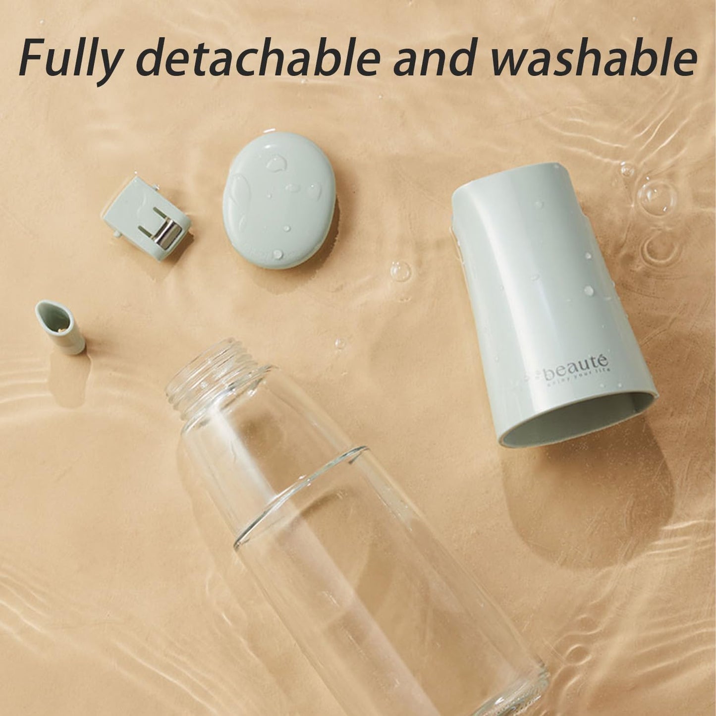 17oz Oil Bottles for Kitchen, Auto Flip、Non-Drip、Leak Proof, Cooking Oil Dispenser, Vinegar Dispenser, Cooking Glass Bottle with 500ml (Light Green)