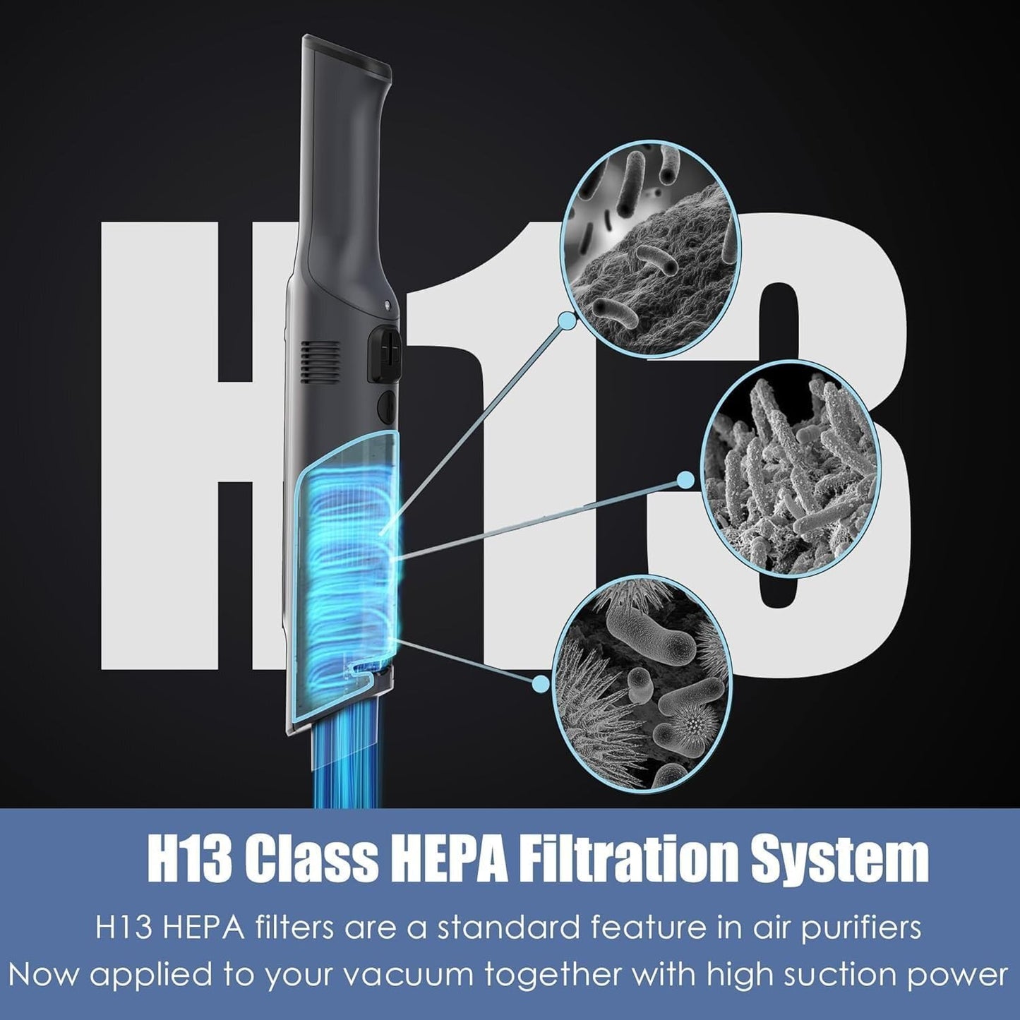 Handheld Vacuum Cordless, Super Lightweight 1.4lb with Powerful Suction, Charging Dock, Single Touch Empty and Detachable Dust Cup, Portable Mini Car Vac for Home Pet Car