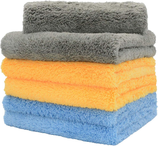 CARCAREZ Microfiber Towels for Cars, Car Drying Wash Detailing Towel with Plush Edgeless Microfiber Cloth (Multi)