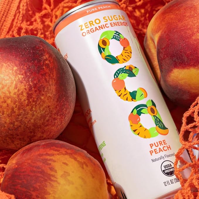 OCA ZERO Variety Pack, Organic energy drink, zero sugar, gluten-free, vegan plant-based, 12 Fl Oz (12-pack)