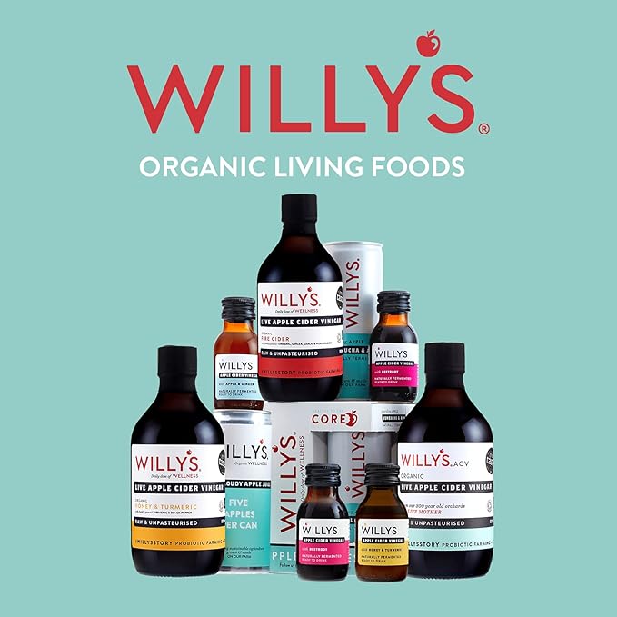 Willy's Organic ACV Apple Cider Vinegar with Mother - Probiotocs for Detox and Gut Health