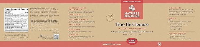 Nature's Sunshine Tiao He Herbal Cleanse | Cleanse and Detox the Colon and Liver with Traditional Chinese Herbs