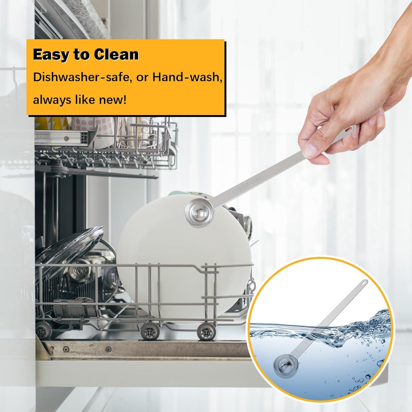 1PCS 1Tbsp(3tsp, 15ml) Extra Long Handle Measuring Spoon, Single Stainless Steel Individual Measure Scoop Only