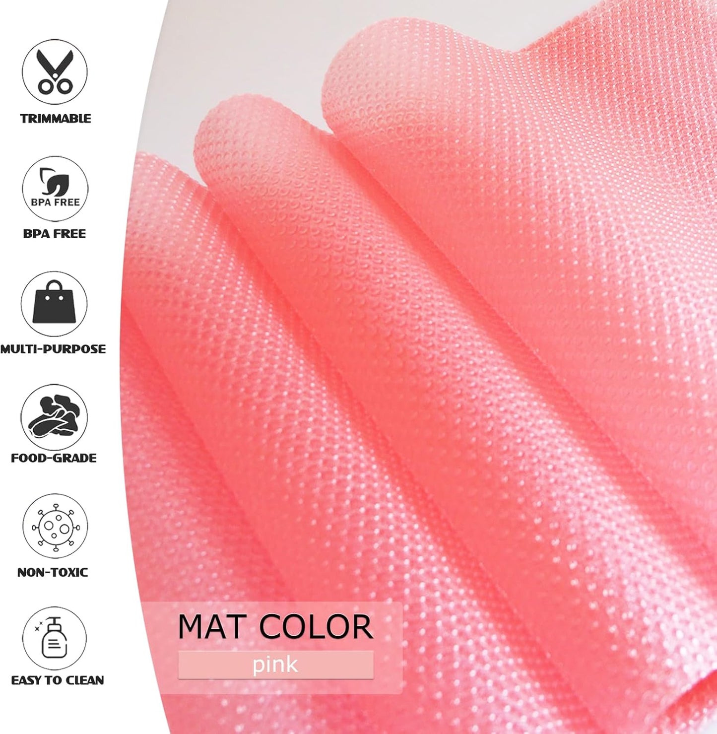 20Pcs Refrigerator Liners, Washable Fridge Liner Shelf Mats Refrigerator Pads for Cupboard Cabinet Drawer Home Kitchen Accessories Organization (Pink)