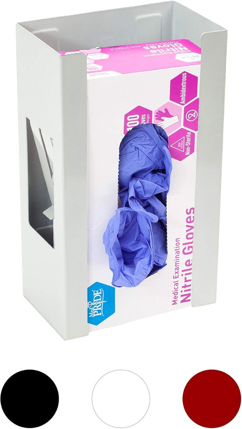 EHOMEA2Z Magnetic Glove Holder,Glove Box Holder,Glove Dispenser,Durable Coated Steel,Space Saving Design for Work,Shop, Garage,Medical Office,Laundry Room,Kitchen,Hospital,Fridge,Wall Mount (White)