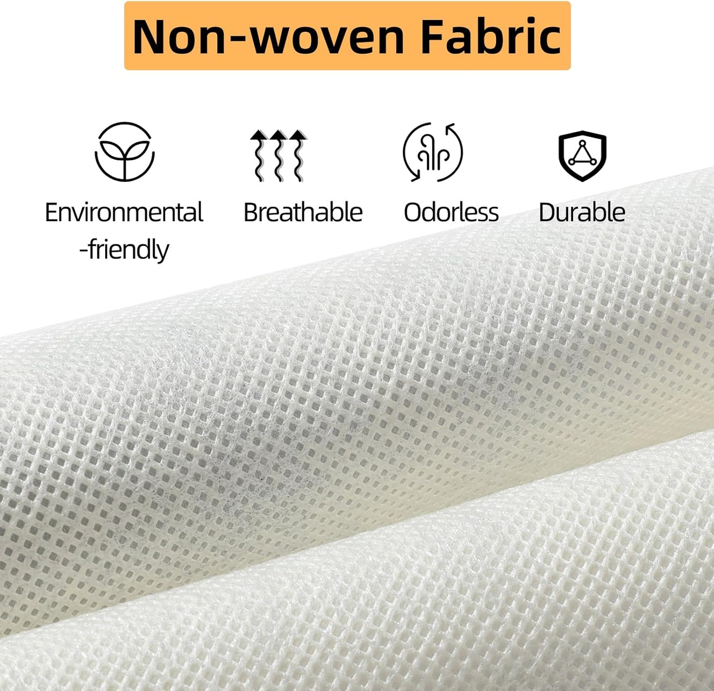 2 Packs Hanging Closet Organizer Storage, 4-Shelf Hanging Shelves for Closet, Closet Clothes Organizer and Storage with Side Pocket, Beige