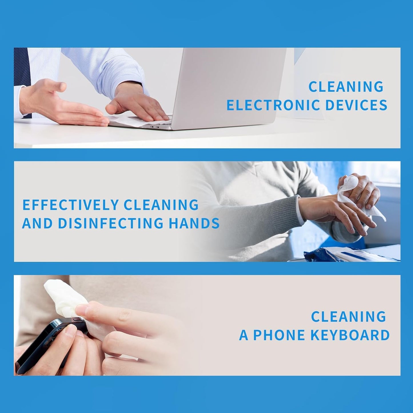 100 Count Individually Packed Hand Sanitizing Wipes - 75% Alcohol Formula with Aloe, Moisturizer, and Vitamin E - Premium Sanitizer for Travel, Home, Office, and School Use