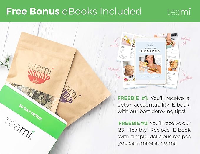 Teami® 30-Day Detox Tea Pack: All-Natural Teatox Kit with Teami Skinny & Colon Cleanse Loose Leaf Herbal Teas Lemon & Original