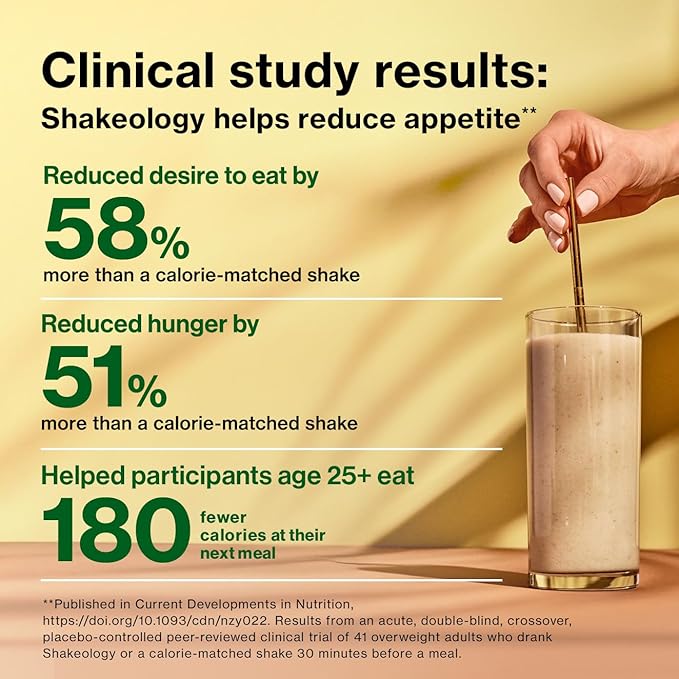 Shakeology 0g Added Sugar Plant Based Protein Powder Blend, Gluten-Free Shake with Vitamins and Minerals – Helps Support Healthy Weight Loss, Lean Muscle, Gut Health – Chocolate, 30 Servings
