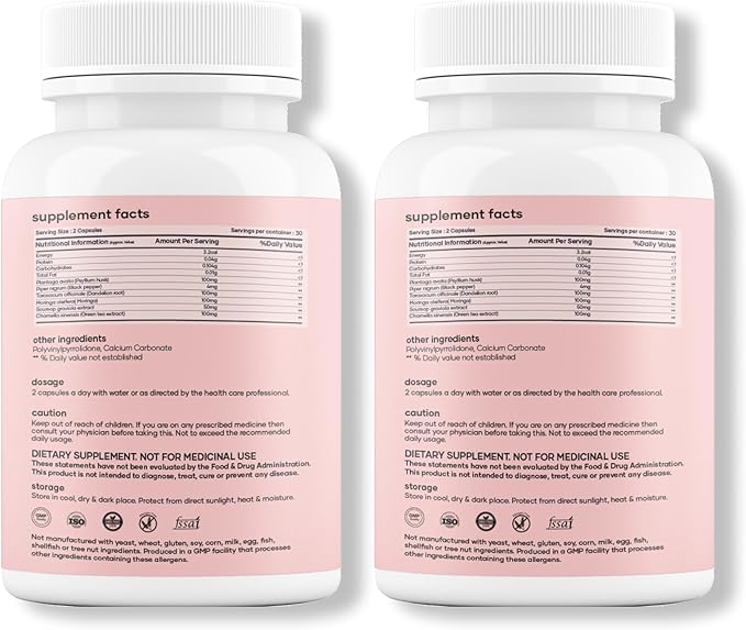 Mars BurnIt Capsules | Enriched with Psyllium Husk, Moringa & Dandelion Root | Supports Digestion, Detox & Weight Management (Pack of 2)