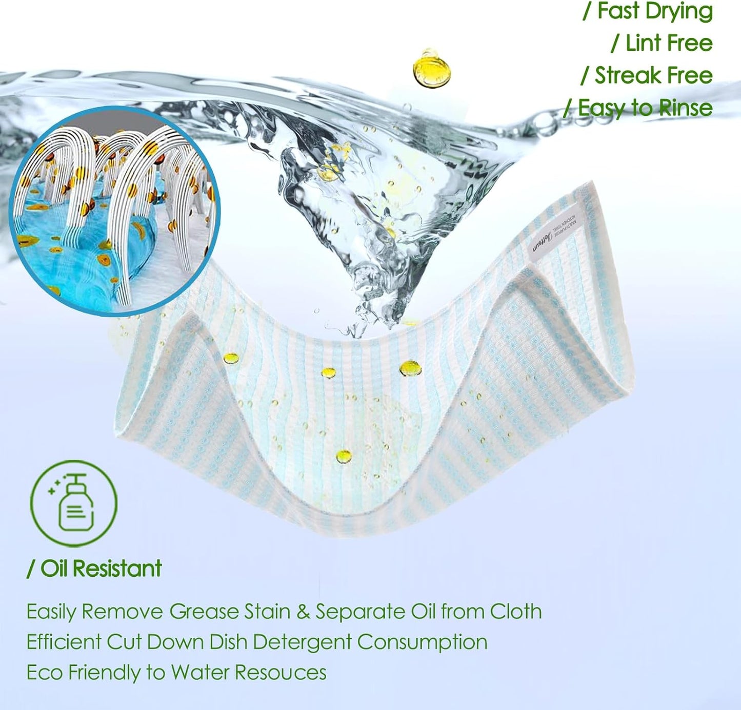 Kitchen Washcloths 12 Pack, 10x14 Inch Small Dish Cloth for Washing Dishes, Lint Free Fast Dry Reusable Cleaning Cloth, Ultra Soft & Scratch Free Waffle Dish Rag, Easy to Rinse Multicolor Dishcloth