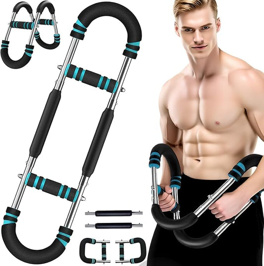 Twister Arm Trainer, Adjustable Resistance 60-110 lbs Chest and Arm Workout Equipment for Men and Women, Portable Home Gym Strength Trainer with Anti-Slip Handles