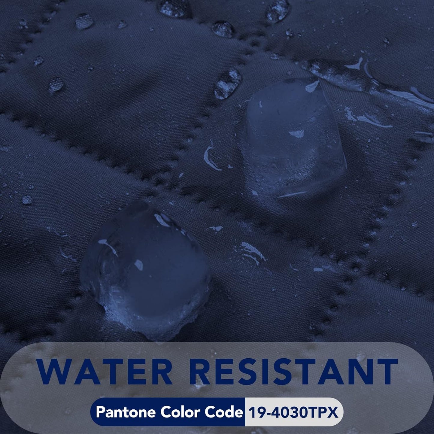 PureFit Reversible Quilted Sofa Cover, Water Resistant Slipcover Furniture Protector, Washable Couch Cover with Non Slip and Elastic Straps for Kids, Dogs, Pets (Oversized Recliner, Navy/Ivory)