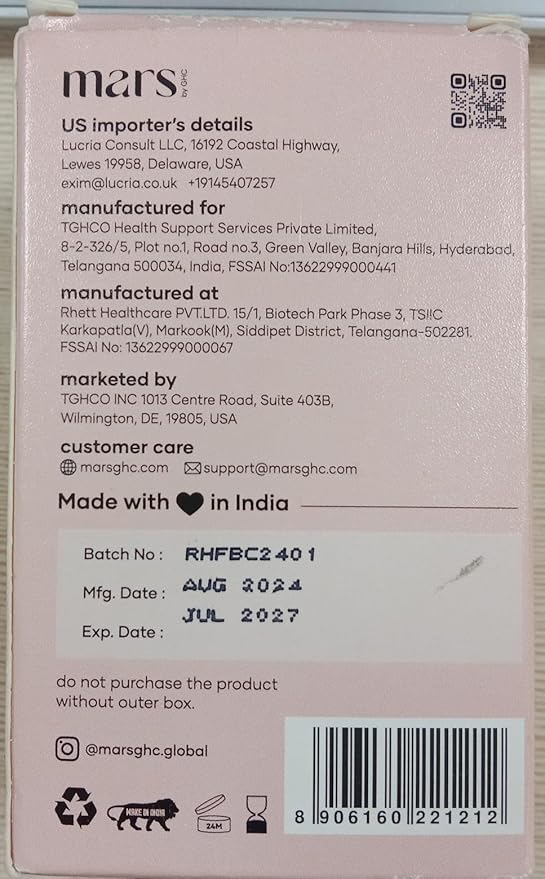 Mars Fat Burn Capsules with Psyllium Husk, Moringa & Dandelion Root – Herbal Blend for Active Routine (Pack of 2)