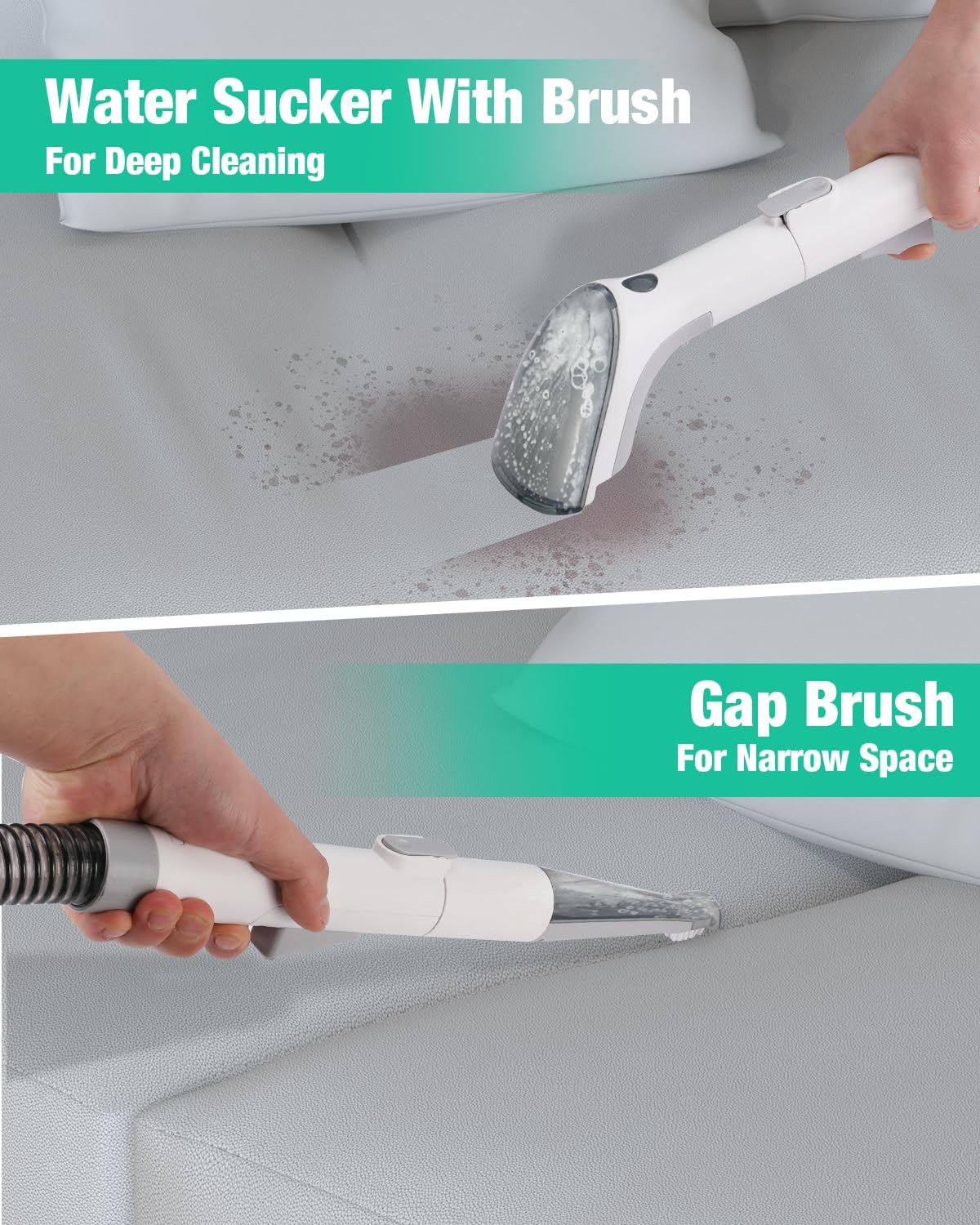 HAUSHOF Portable Carpet Spot and Upholstery Cleaner, 12Kpa Lightweight Deep Couch Cleaner Machine Powerful Suction for Pet Stains, Couch, Rug, Car Seats, Narrow Spaces, Spot & Stain Cleaner Included