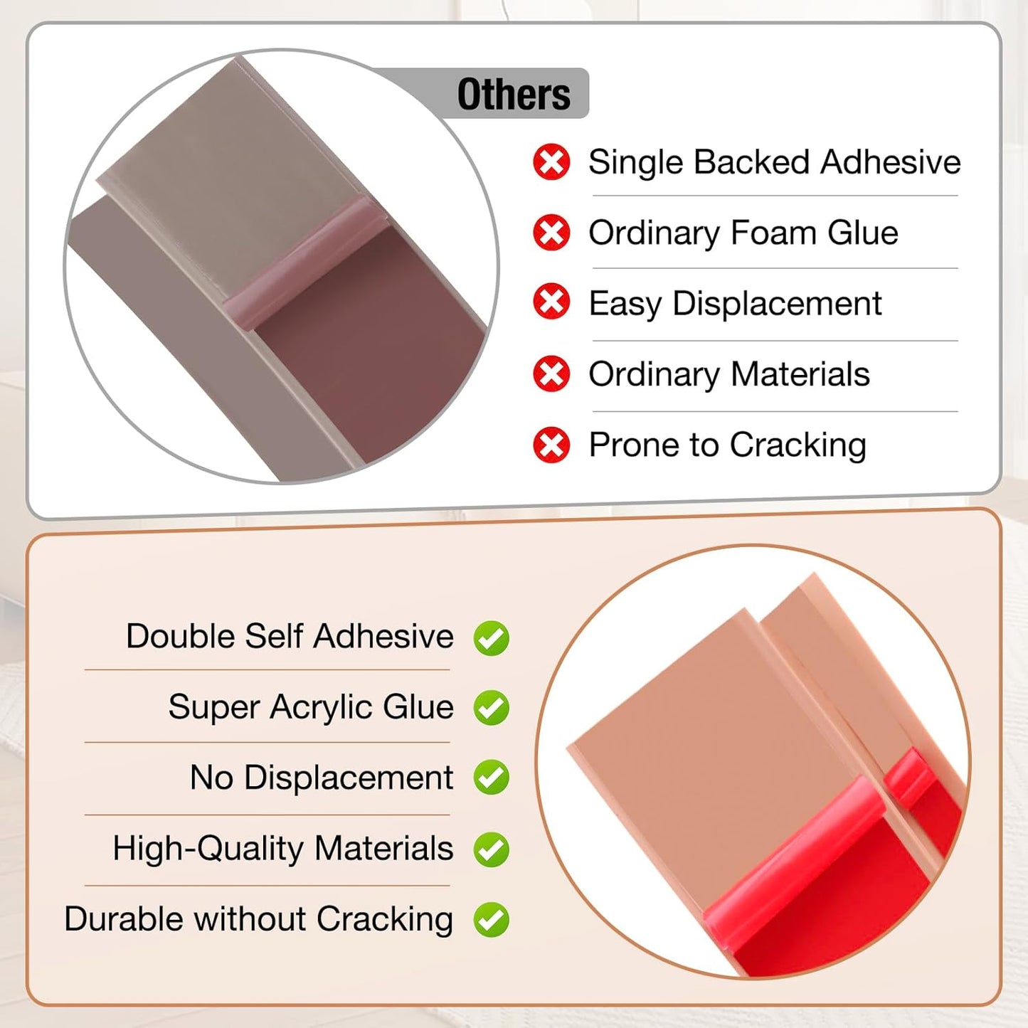 Floor Transition Strip Self Adhesive Vinyl Door Threshold for Doorways Carpet Edging Trim Overlap Edge Reducer for Laminate Floor, Carpet, Tile (Yellow Oak Grain, 3/5" to 4/5", 3.3Ft)