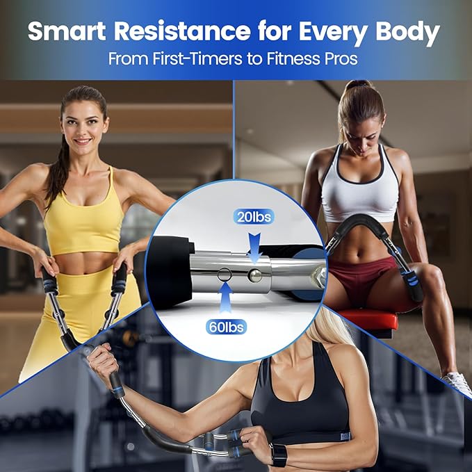 Twister Arm Trainer - Adjustable Resistance Arm & Chest Exerciser, Portable Forearm Strengthener with Detachable Design, Power Twister Bar for Home Gym, Outdoor & Office Workout
