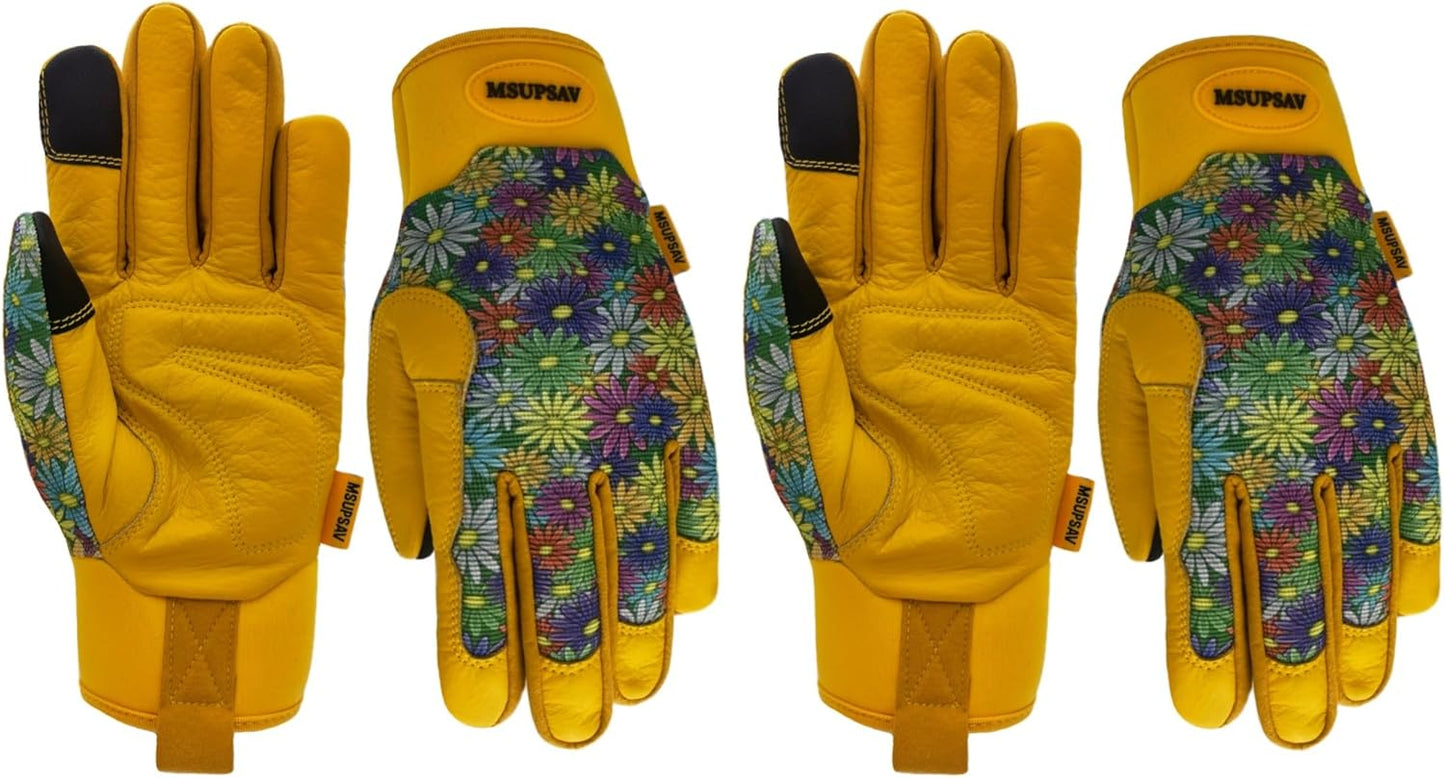 Thorn Proof&Puncture Resistant Gardening Gloves with Grip,Garden Gloves for Women, Leather Work Gloves,Gifts