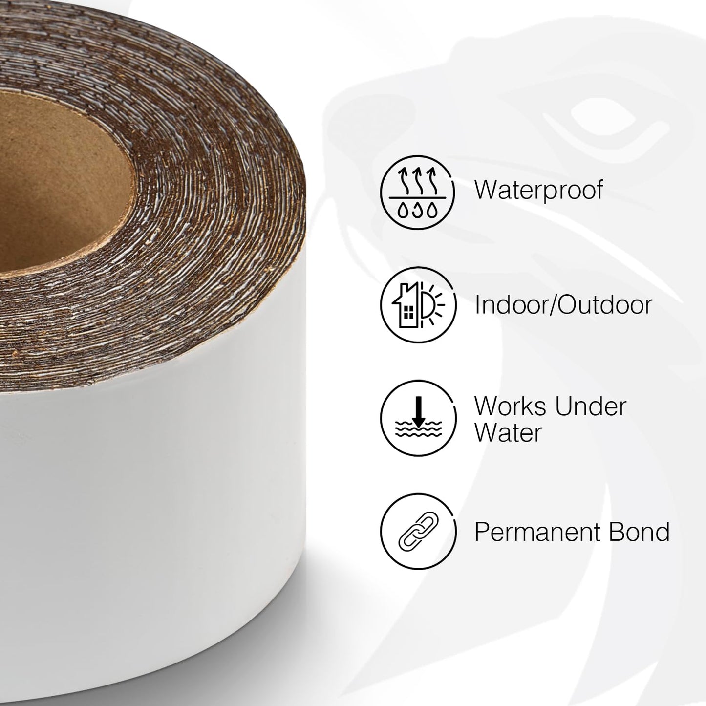 White RV Roof Sealant Tape, 6" x 10' Waterproof Repair Seal Tape – Extra Thick, UV-Resistant, Weatherproof Patch for Permanent Leak Sealing on RVs, Trailers, and Mobile Homes