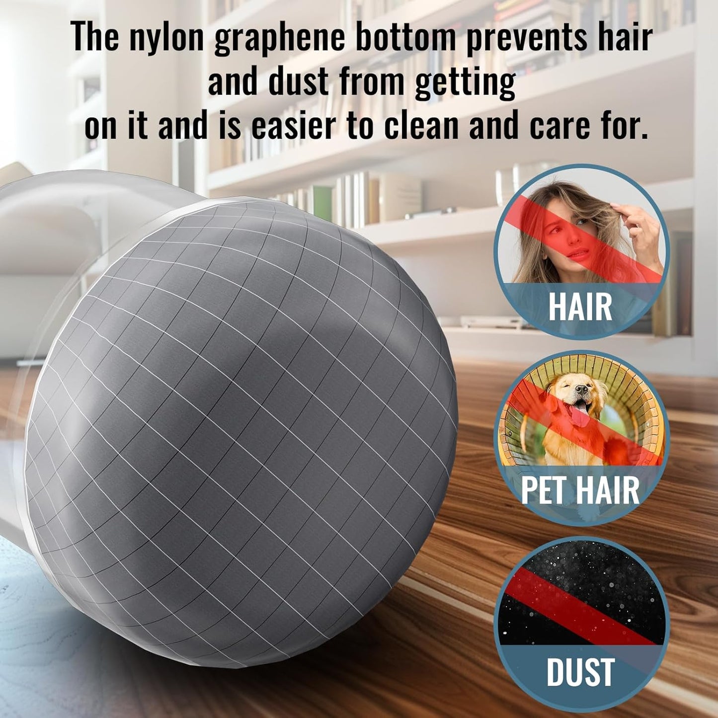 YSD 0.75Inch 24 Pcs Silicone Chair Leg Floor Protectors,Hair and dust Resistant Round Chair Leg Caps for Tilt Chair Legs,Carpet Hardwood Floor Protectors with Gray Pads