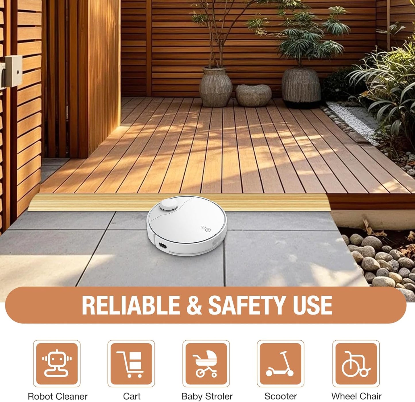 Floor Transition Strip Self Adhesive Vinyl Door Threshold for Doorways Carpet Edging Trim Overlap Edge Reducer for Laminate Floor, Carpet, Tile (Light Yellow Wood Grain, 2/5" to 3/5", 6.6Ft)