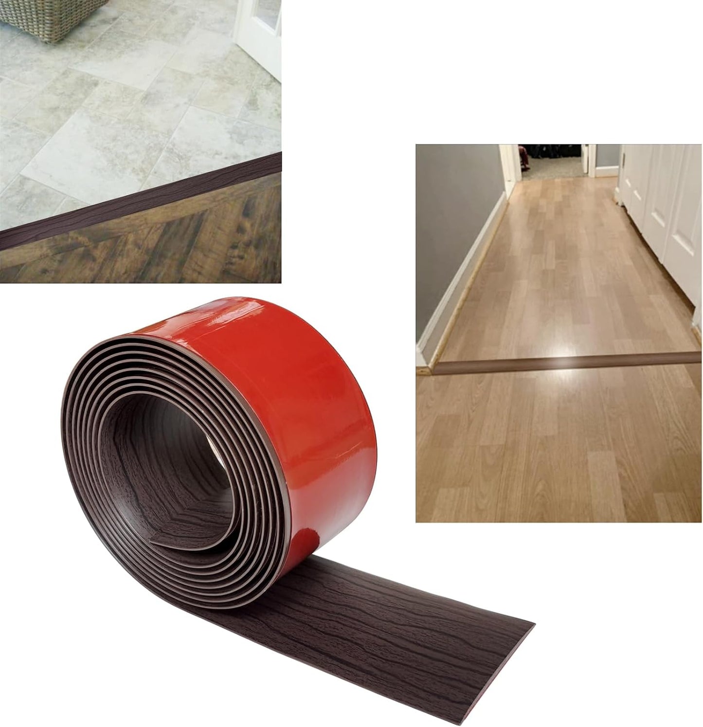 Floor Transition Strip & Self Adhesive Floor Vinyl Floor Edge Trim Laminate Floor Gap Covering Joining Strip