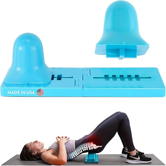 Thrival Ballhead - Fully Adjustable Psoas, Glute, Back and Deep Tissue Muscle Massage Release Tool (Blue) - Made in USA