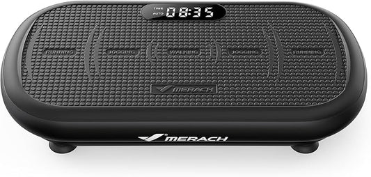 MERACH Vibration Plate Exercise Machine, Vibration Plate 440 Lbs Capacity, Bluetooth and Silicone Pedal, Stimulate Deep Fat, Vibration Plate for Lymphatic Drainage, Vibrating for Weight Loss