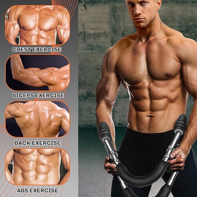 Twister Arm Trainer, 20-120 lb Adjustable Chest Workout Equipment, Forearm Strengthener, Power Twist Arm Trainer for Men, Arm Exercise Equipment, Portable Spring Resistance for Home Workout Equipment