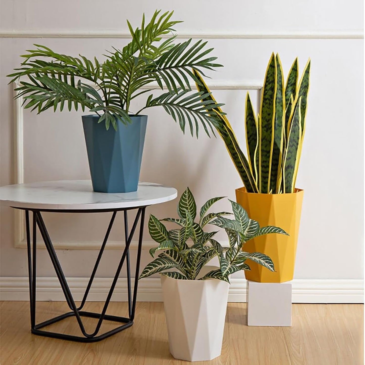 2 Pack Small Trash Can 1.8 Gallon Waste Basket Bathroom Garbage Bin for Dorms Toilets Bedrooms kitchends Offices,Black