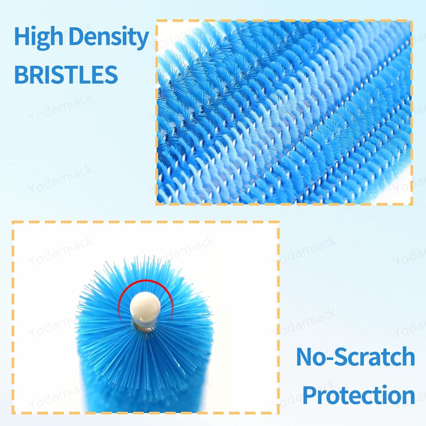 Heavy Duty Straw Cleaner Brush - 12.6 Inch Full Bristles Coverage (4-Size) and Ergonomic Grip Handle for Tumbler, Sippy Cup, Bottle and Tube (4 Pack)