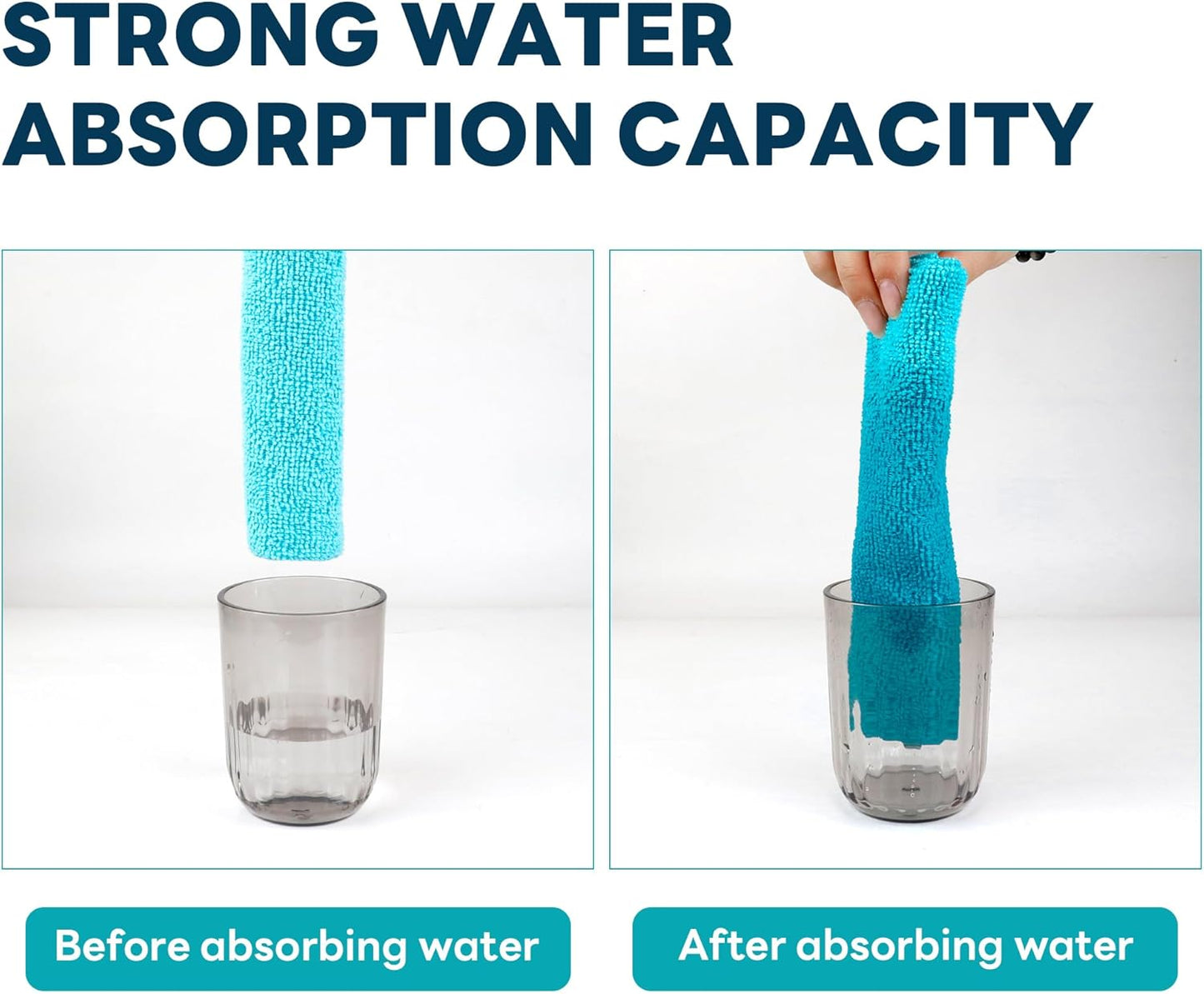 40 Pack Microfiber Cleaning Cloth with Box, Scratch & Streak-Free, Bulk Towels for Home, Reusable Microfiber Towels for Cars, Cleaning Rags, 8 x 8 in, Blue