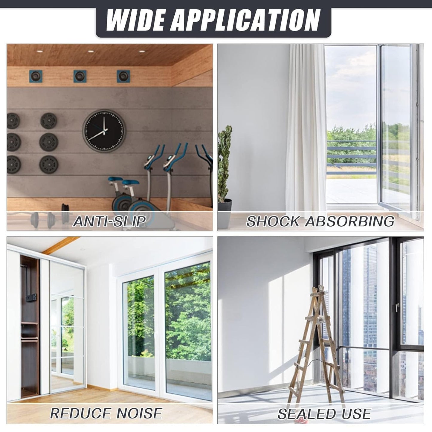 Neoprene Rubber Strips Self Adhesive Sheets, Rolls & Strips with Adhesive Backing Rubber Pads Self Stick Seal Gasket Tape for Matting Padding - 3” Wide x 1/8" Thick x 20' Long