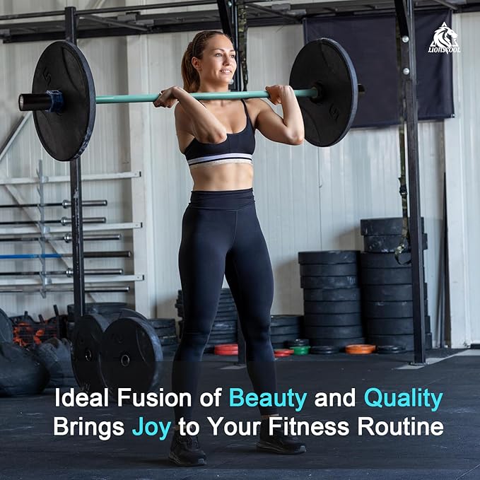 LIONSCOOL Premium 4ft/4.9ft/6ft Barbell for Strength Training and Olympic Weightlifting, 2 Inch Bar for Squats, Curls, Deadlifts, Presses, Hip Thrusts, 350lbs/500lbs/700lbs Weight Capacity