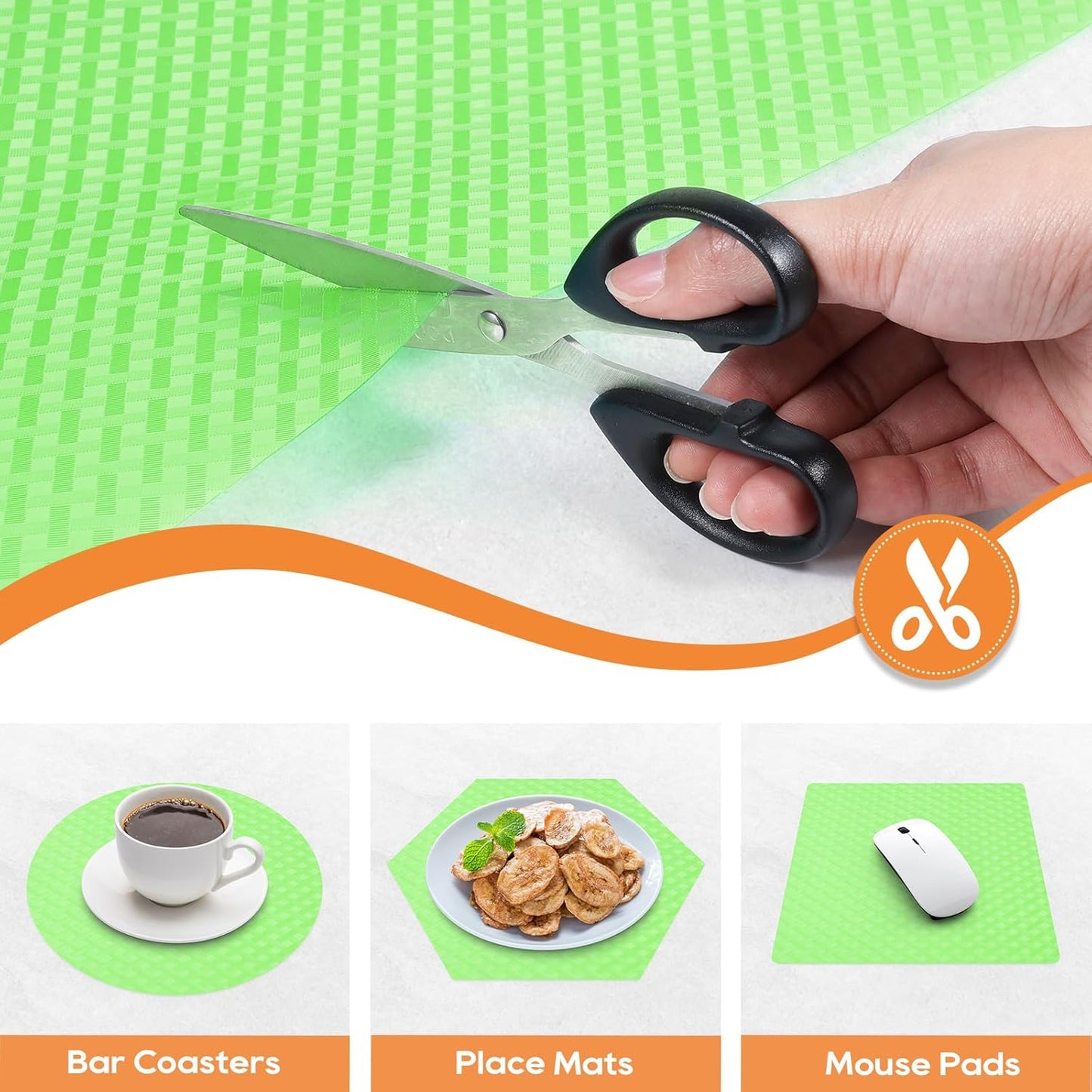 Green Fridge Liner Shelf Liners for Kitchen Cabinet Refrigerator Liners Waterproof & Oil-Proof Kitchen Cupboard Liner Non Adhesive Drawer Mats EVA Material for Shelves 11.8 x 393.7 Inches