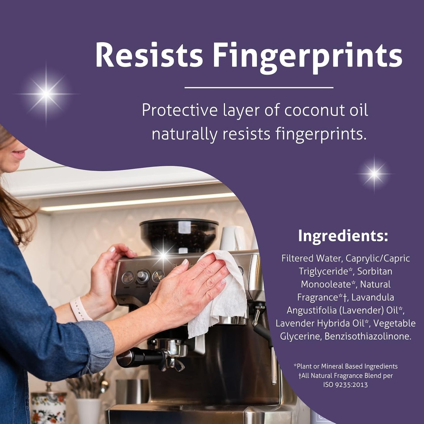 Therapy Stainless Steel Wipes, 30 Count (2 Pack) - Appliance Cleaner for Fridge, Dishwasher, Oven, Stove, Sink, Microwave, and More - Removes Smudges, Fingerprints, and Leaves a Streak-Free Shine