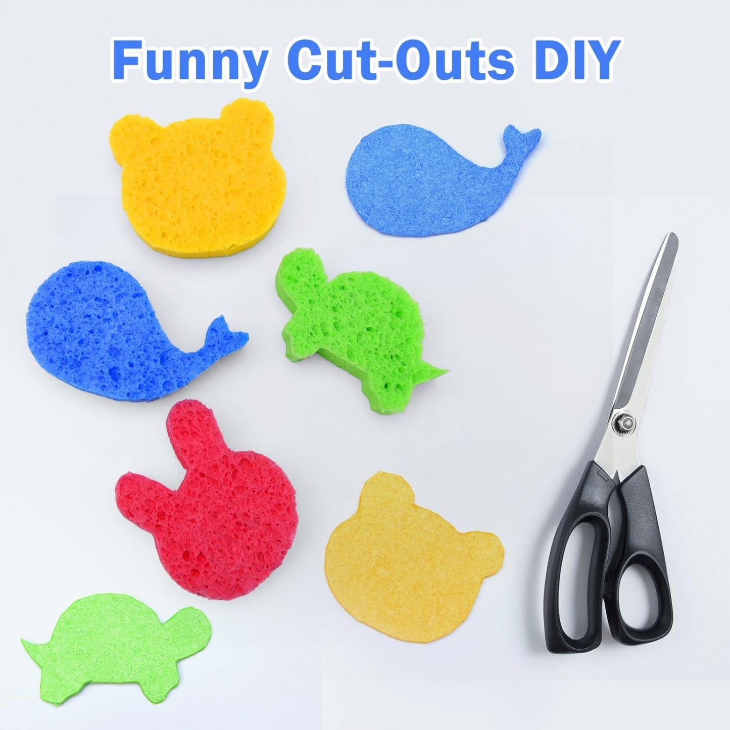 YoleShy 72 Pack Sponges Kitchen Natural Compressed Cellulose Sponges Bulk Non Scratch for Household Cookware Bathroom Cars Soft Super Absorbent Reusable