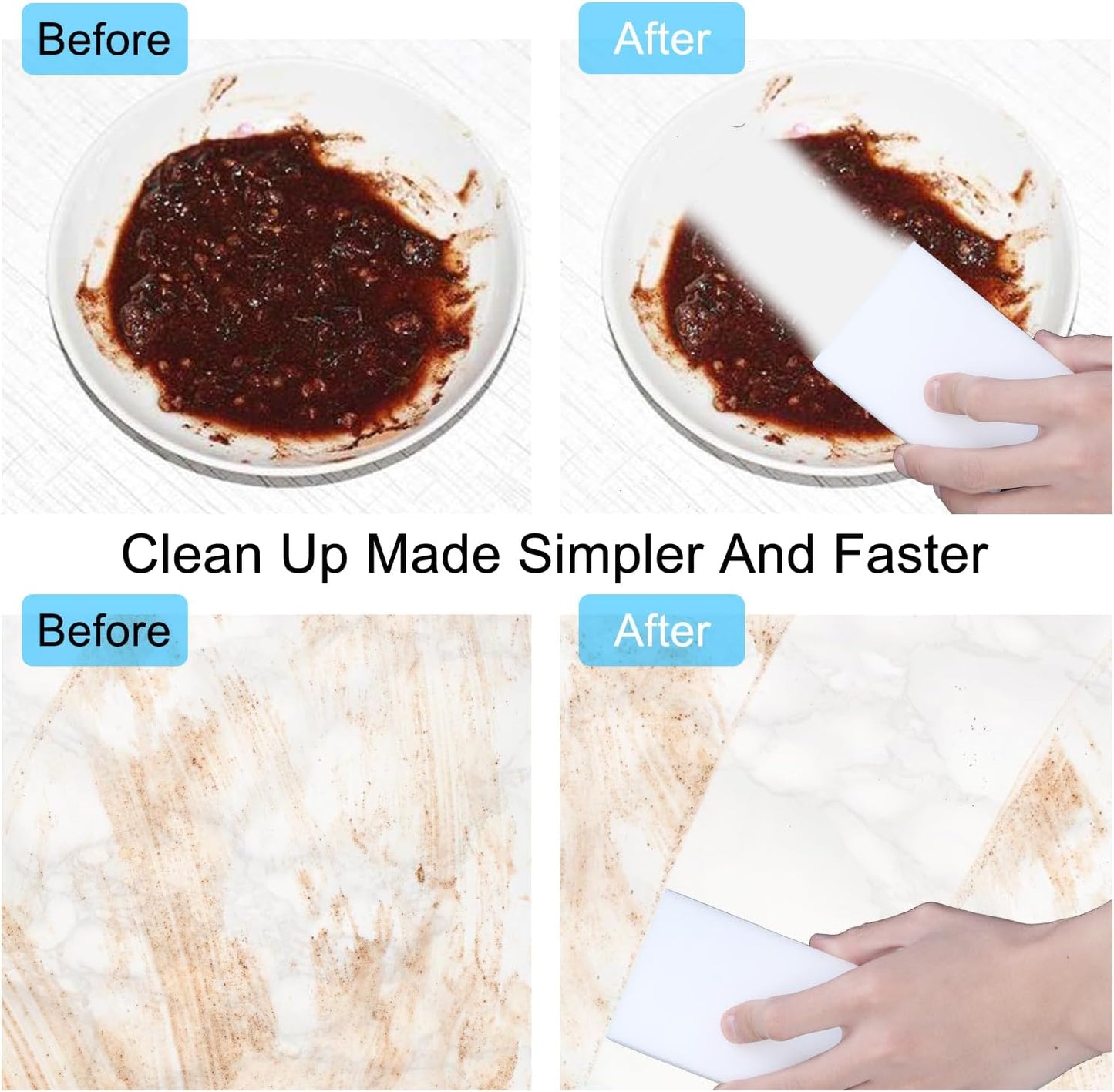 2X Density Magic Sponge Eraser,Multi-Functional Household Cleaning Kitchen Dish Sponge for Furniture,Extra Thick and Long Lasting Melamine Cleaning Sponges for Bathroom, Baseboard, Wall Cleaner (20)