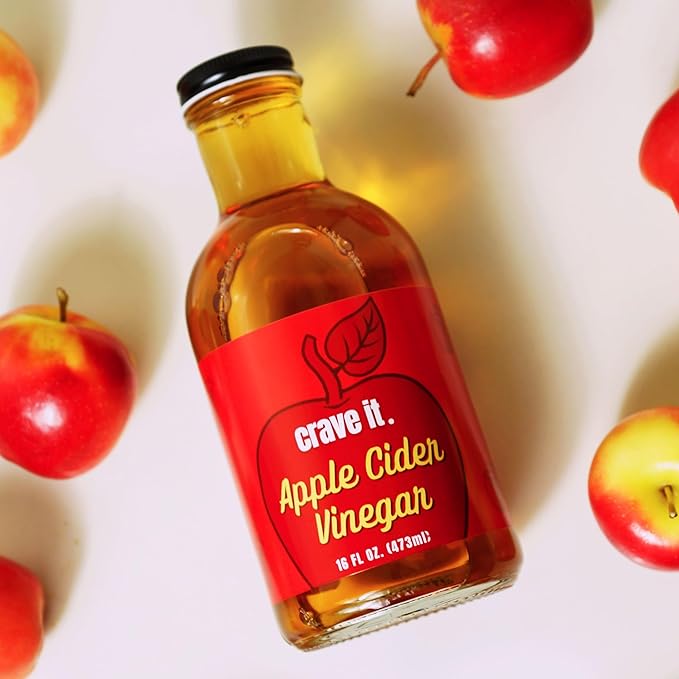 Crave It. Apple Cider Vinegar with Mother - Gut Health & Digestion - Made with Utah Honey - 16oz - 2pk
