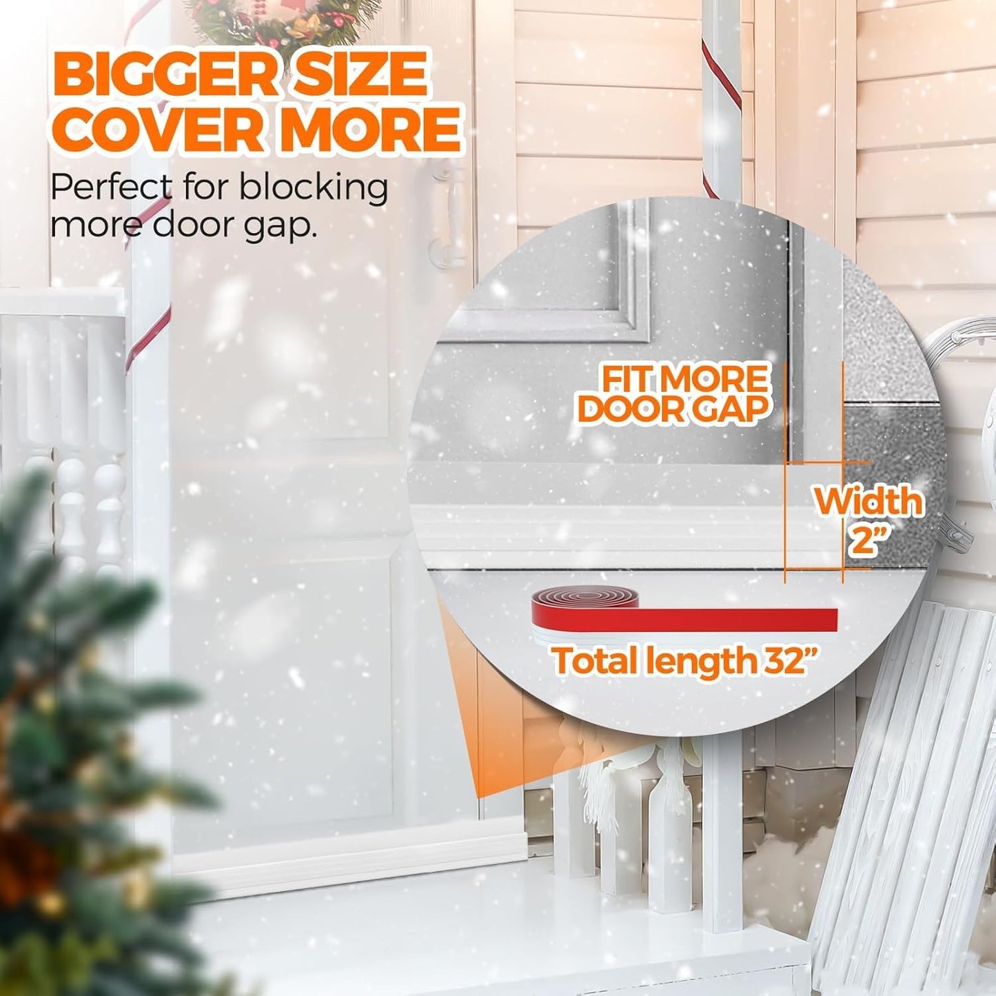 Holikme Door Draft Stopper Under Door Draft Blocker Insulator Doors Sweep Weather Stripping Noise Stopper Strong Adhesive, Transparent