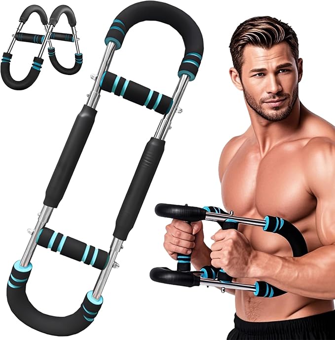 Twister Arm Trainer, 40-100lb Adjustable Chest Workout Equipment, Portable Power Twister Bar, 2025 New Adjustable Twister Arm Chest Exerciser，Detachable Design Fitness Anywhere