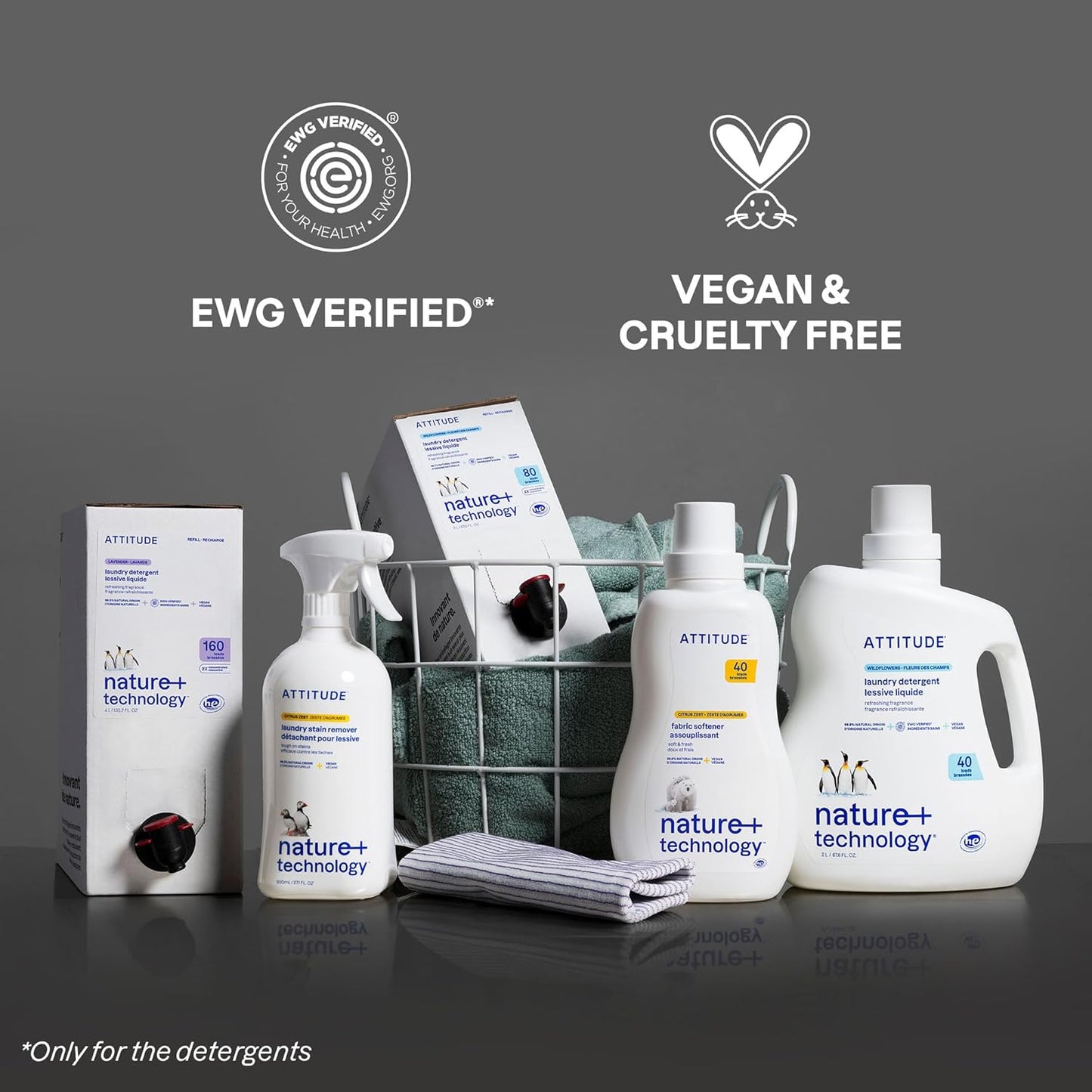 ATTITUDE Liquid Fabric Softener, Plant-Based & Vegan, HE Compatible, Naturally Derived, Lavender Scent, 80 Loads, 67.6 Fl Oz