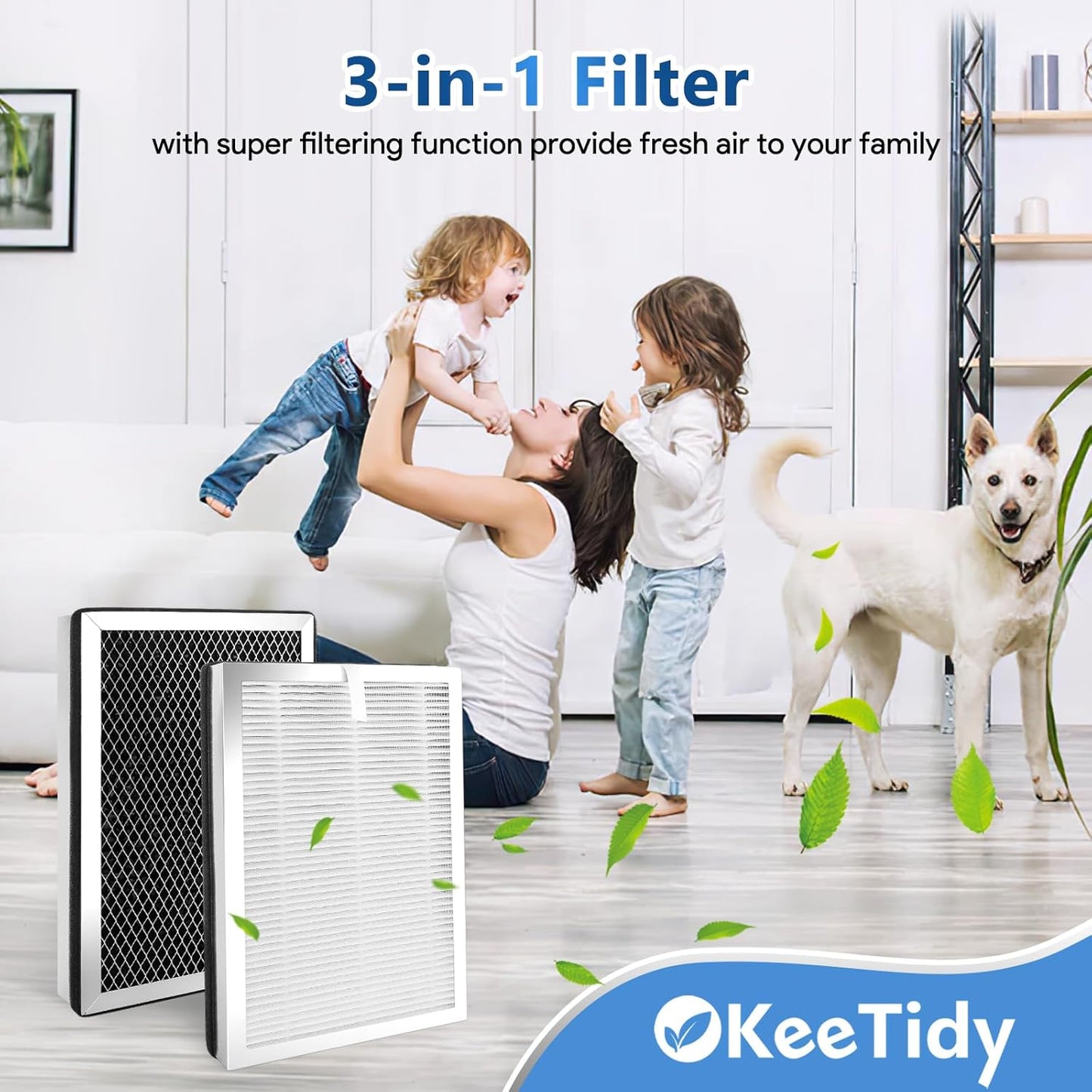 25 Replacement Filters Compatible with MA Series Air Puri-fier 25 B1/S1/W1, H13 True HEPA and Activated Carbon Filters, 3 in 1 Stage with Pre-Filter