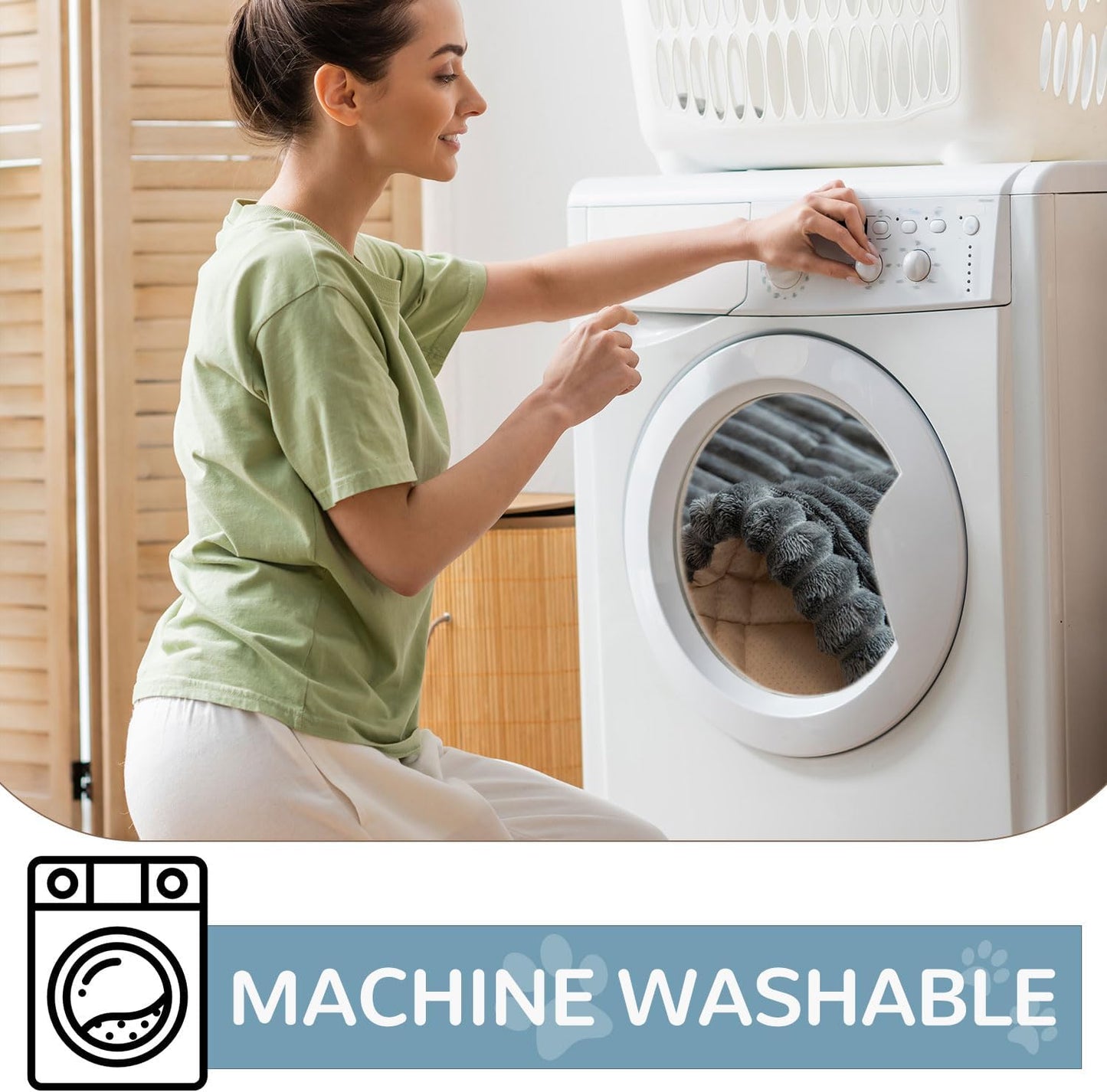 OTOB Couch Cover for Dogs Washable, Non Slip Funny Pet Couch Covers Sofa Slipcovers Cushion Mat, Plush Soft Cozy Pet Friendly Furniture Protector, All Seasons (Dark Gray, 23.6" x 47.2")