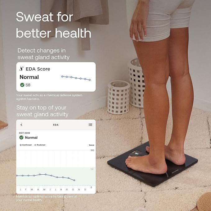 WITHINGS Smart Scales for Body Weight, FSA or HSA Eligible, Body Analysis, Fat Content, Muscle Mass, Bone Density, Visceral Fat, Bathroom Scale, BMI Scales Digital Weight and Body Fat, Bluetooth, WiFi