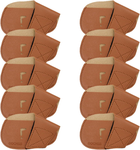 I Golf Iron Headcovers 10pcs PU Fit Both Right-Handed Clubs Golf Club Protector for Titleist Callaway Ping Taylormade Fit More Brands Golf Iron.